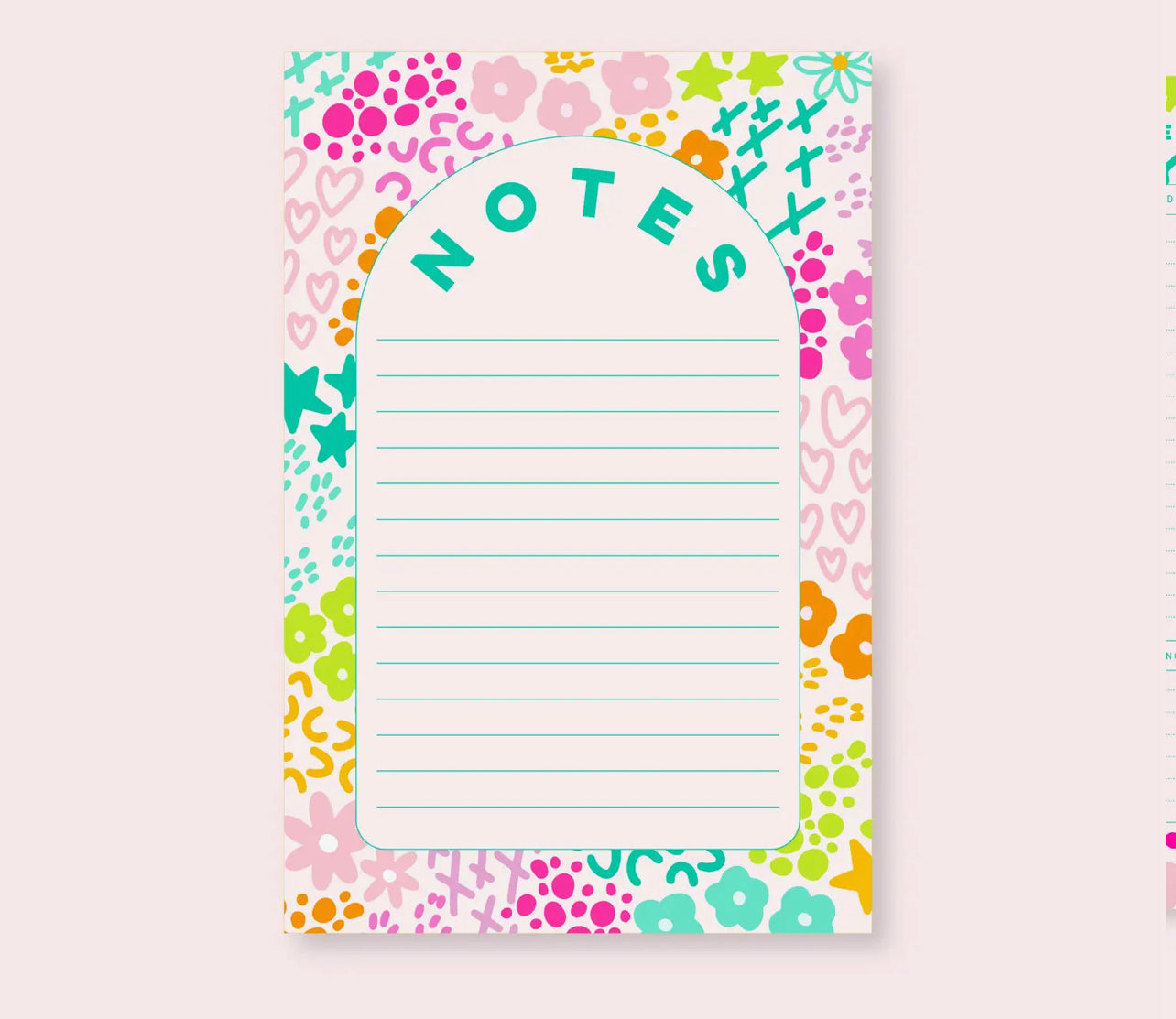 Notepad | 4"x6" | Pink Rainbow Garden